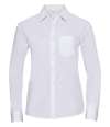 934F Ladies' Long Sleeve Polycotton Easy Care Poplin Shirt White colour image
